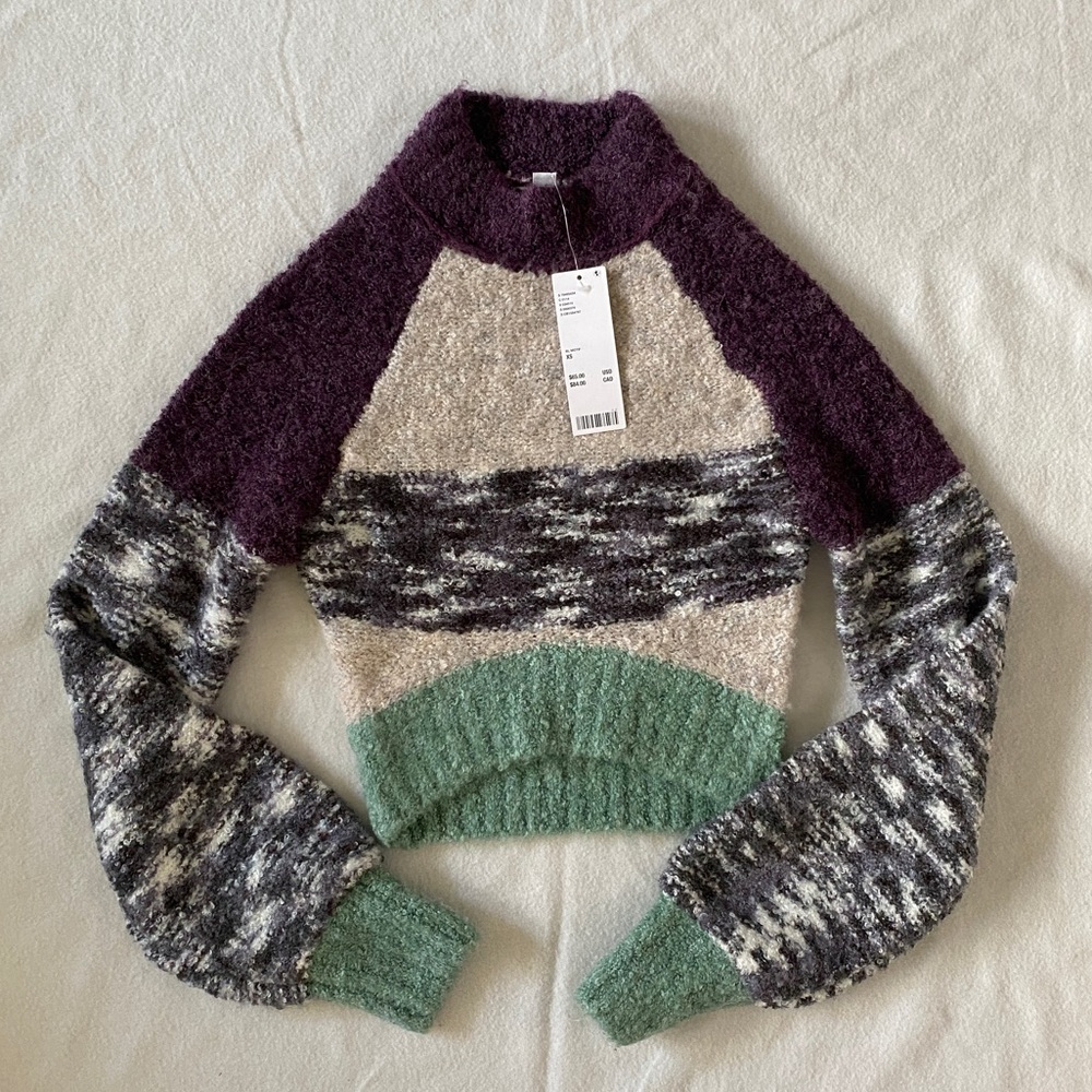 Super a cool Knit Cropped Longsleeve Sweater
